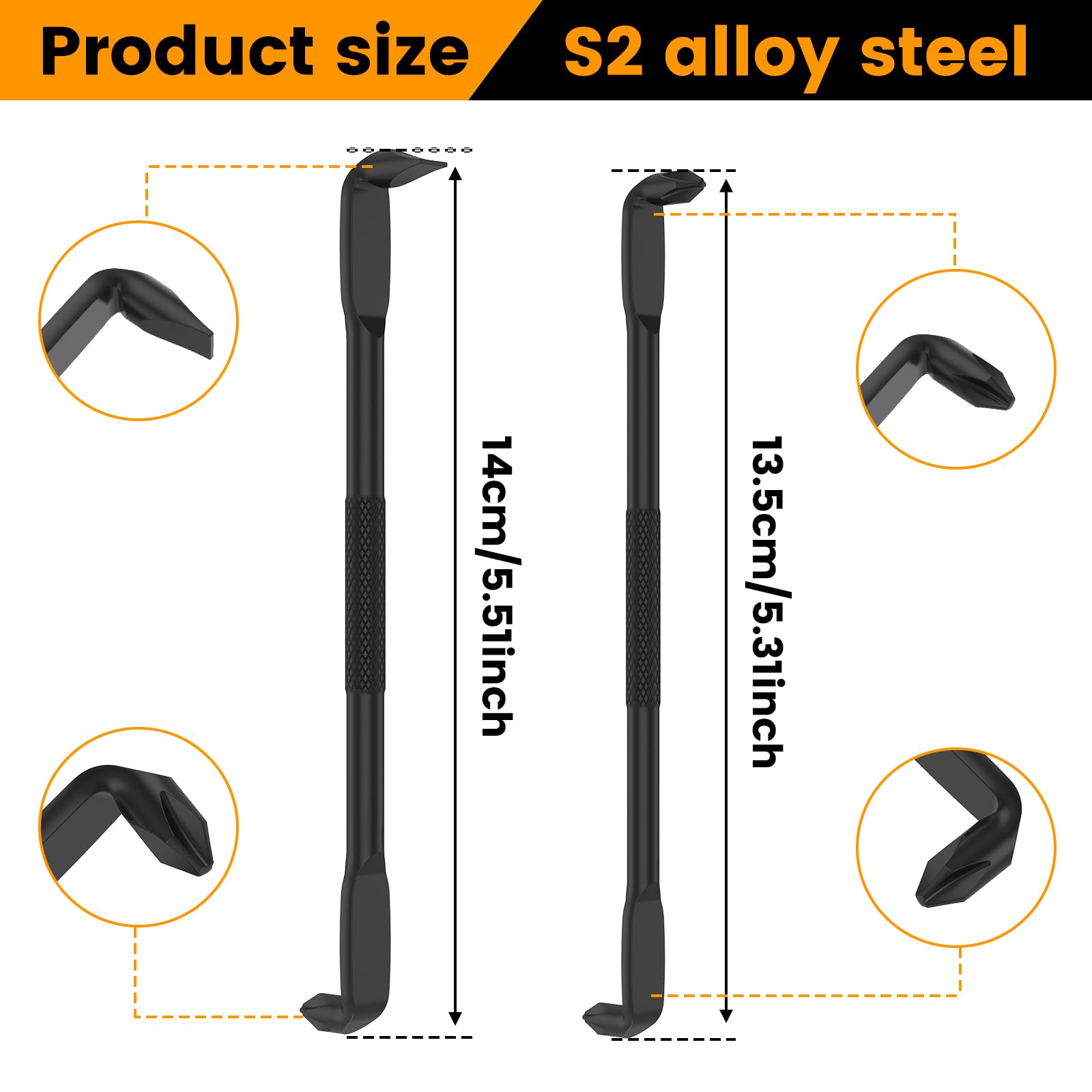 2Pcs Offset Screwdriver Set,Right Angle Magnetic Double Head